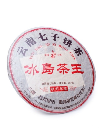 Чай шу пуэр прессованный блин (Китай, 2012г. 357 гр.)