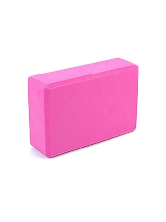 Блок для йоги, кубик (кирпич) для растяжки, темно-розовый